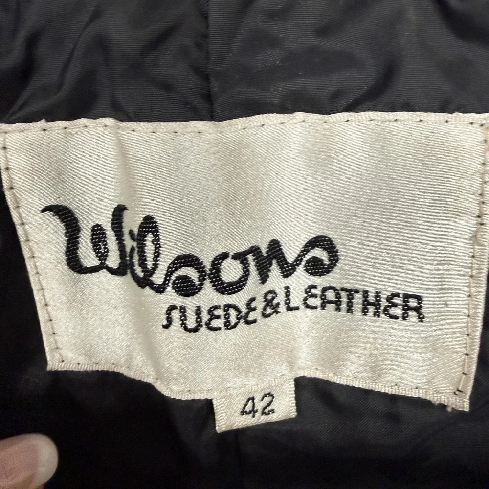 Vintage Wilsons‎ Suede & Leather Vest Mens 42 Black Genuine Leather Lined Biker